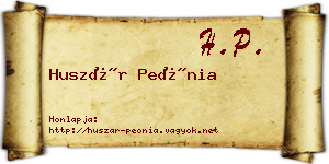 Huszár Peónia névjegykártya